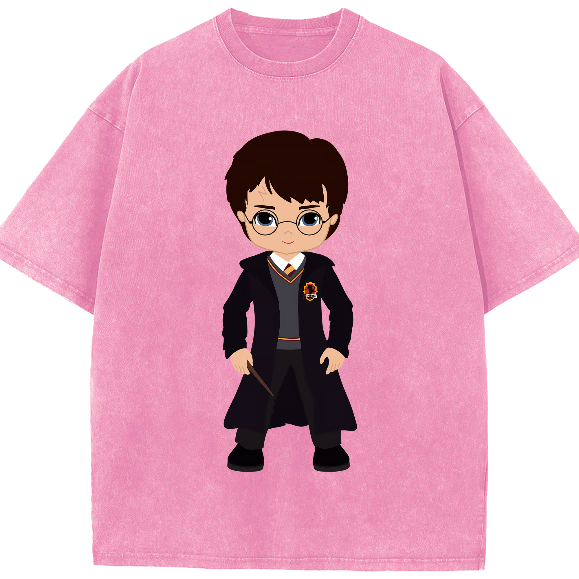 （画像用） Harry Potter ハリー・ポッターシリーズ 綿100% ヴィンテージ風 半袖Tシャツ（フロントプリント）